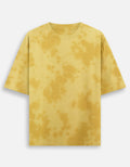 Acid Wash Tie-Dye Oversized Tee – Golden Yellow | Kairo Streetwear