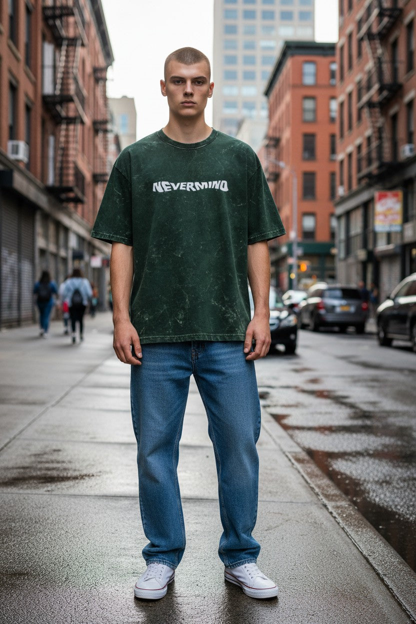 Nevermind Acid Wash Oversized Tee – Kairo Streetwear
