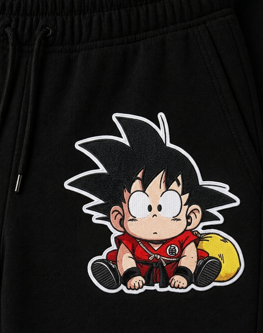 Baby Goku embroidery Sweatpants – Terry Cotton