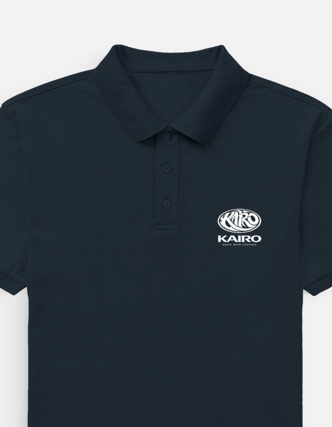 Kairo Navy Blue Embroidered Polo Shirt – 100% Cotton Airtex