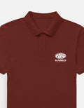 Kairo Brick Red Embroidered Polo Shirt – 100% Cotton Airtex