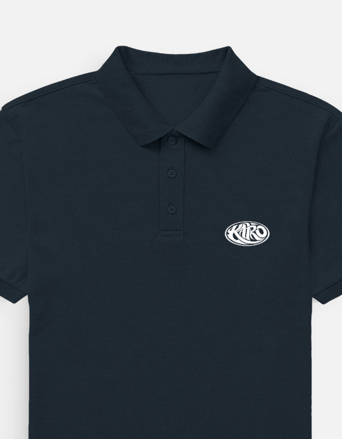 Kairo Navy Blue Embroidered Polo Shirt – 100% Cotton Airtex