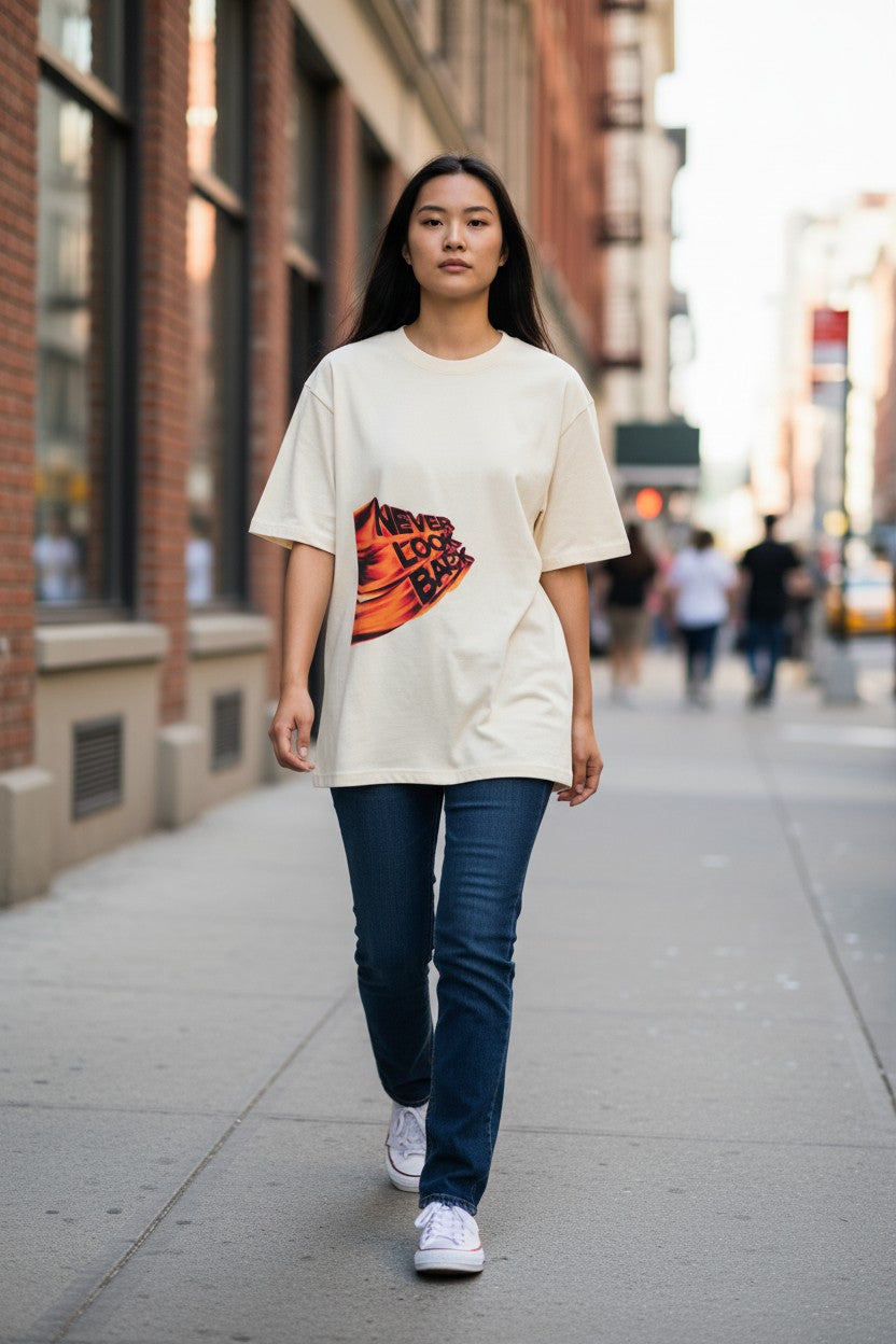 Never Look Back Oversized Tee – Kairo Streetwear
