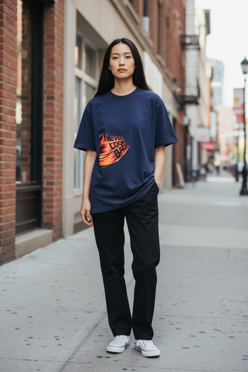 Never Look Back Oversized Tee – Kairo Streetwear