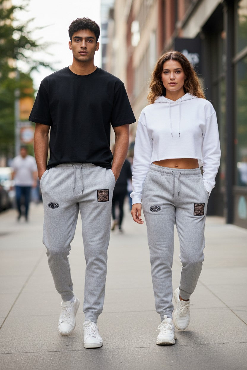 Kairo Mandala embroidery Joggers – Unisex Premium Cotton Streetwear