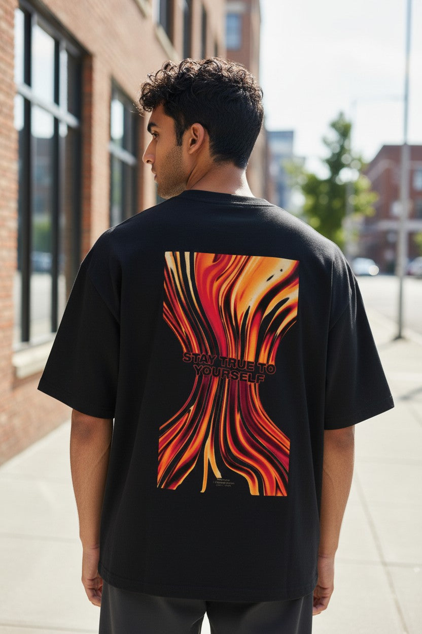 Never Look Back Oversized Tee – Kairo Streetwear