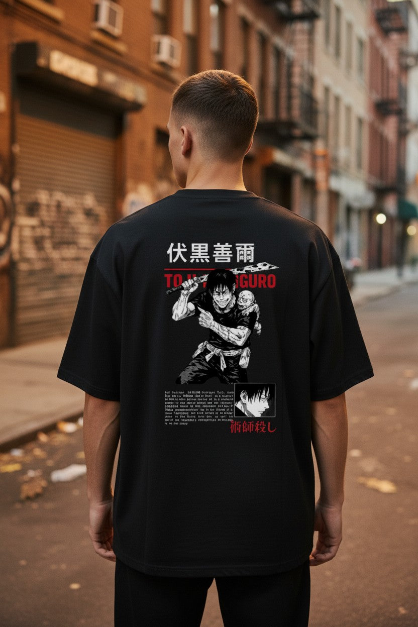 Toji Fushiguro Oversized Tee – Kairo Jujutsu Kaisen Streetwear