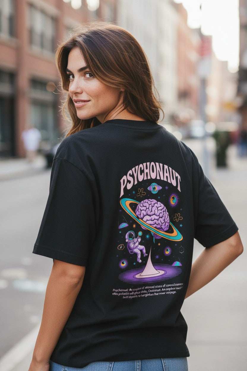 Psychonaut Oversized Tee – Kairo Cosmic Streetwear