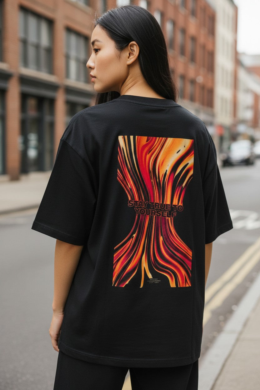 Never Look Back Oversized Tee – Kairo Streetwear