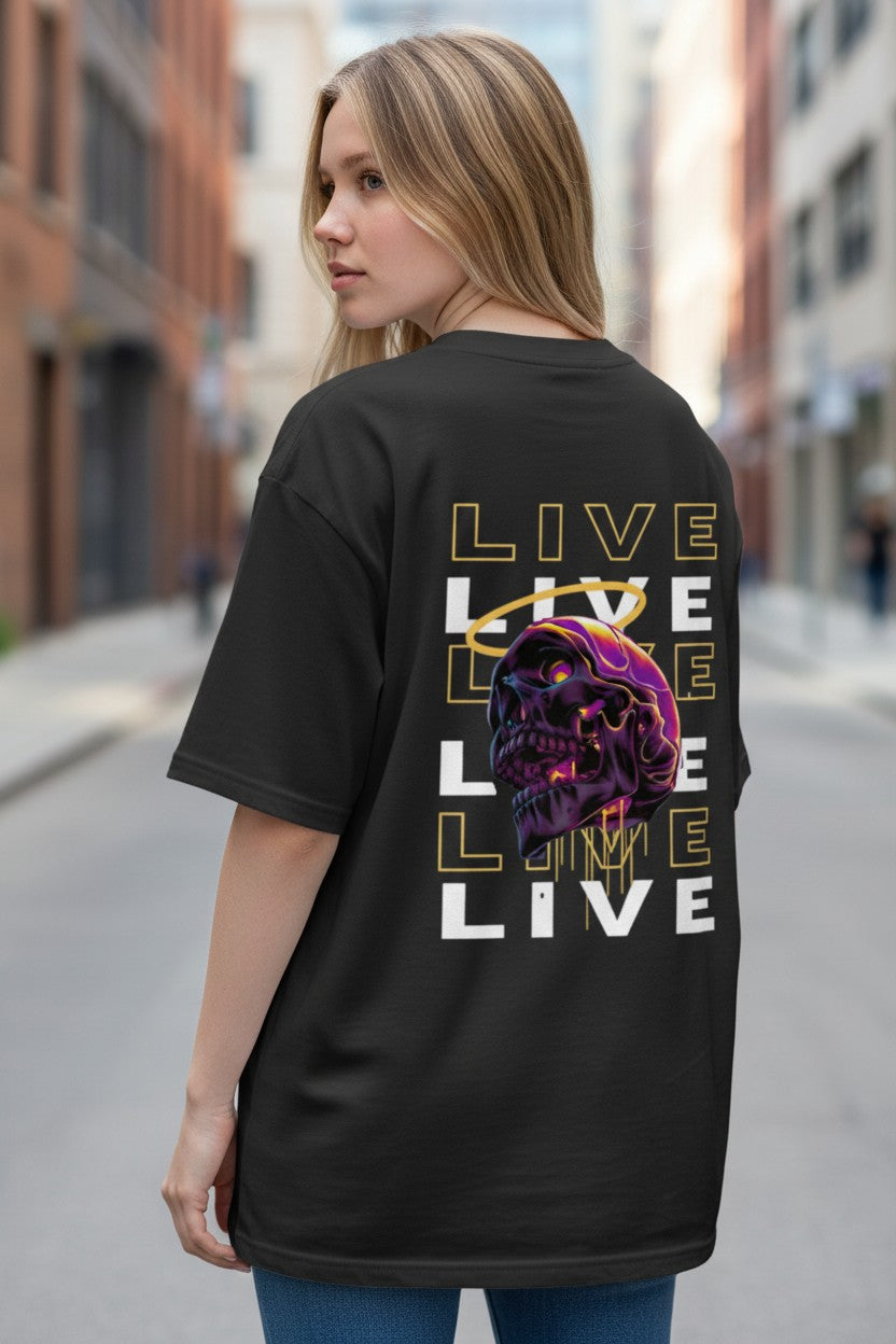 Live Skull Oversized Tee – Kairo Streetwear