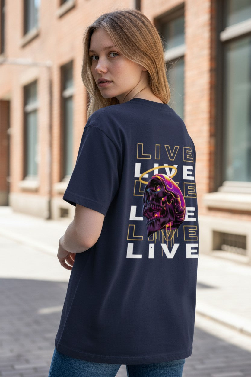 Live Skull Oversized Tee – Kairo Streetwear