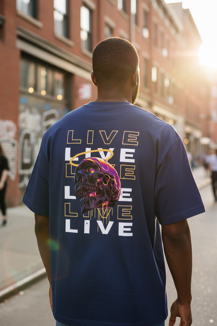 Live Skull Oversized Tee – Kairo Streetwear