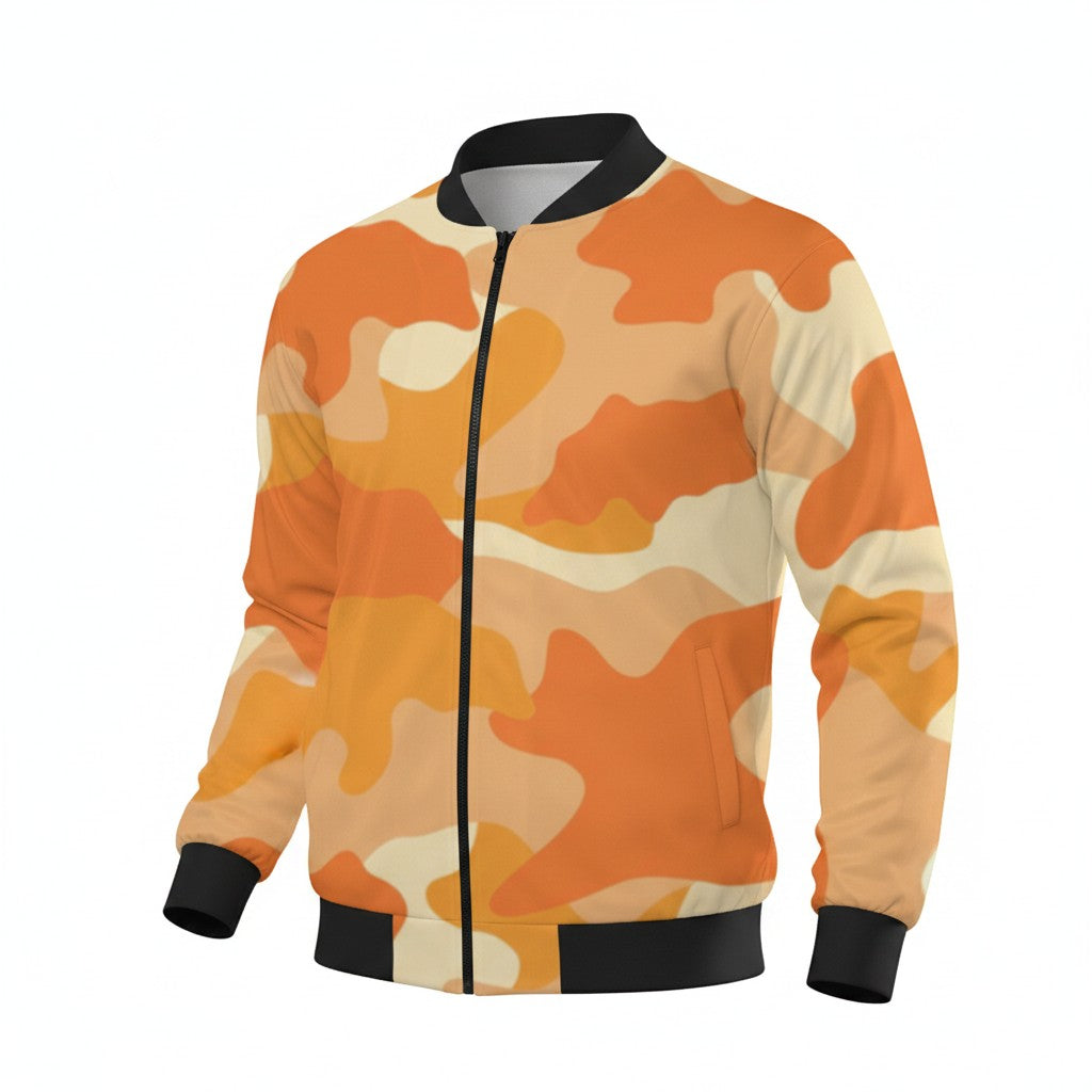 Orange Camouflage Bomber Jacket – Premium Streetwear | Kairo