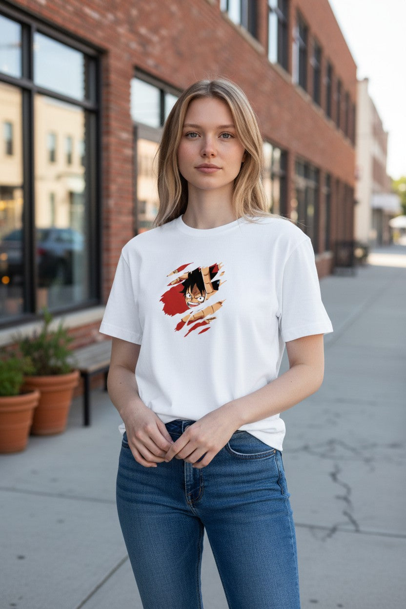 Monkey D. Luffy Editorial Tee – Kairo One Piece Streetwear