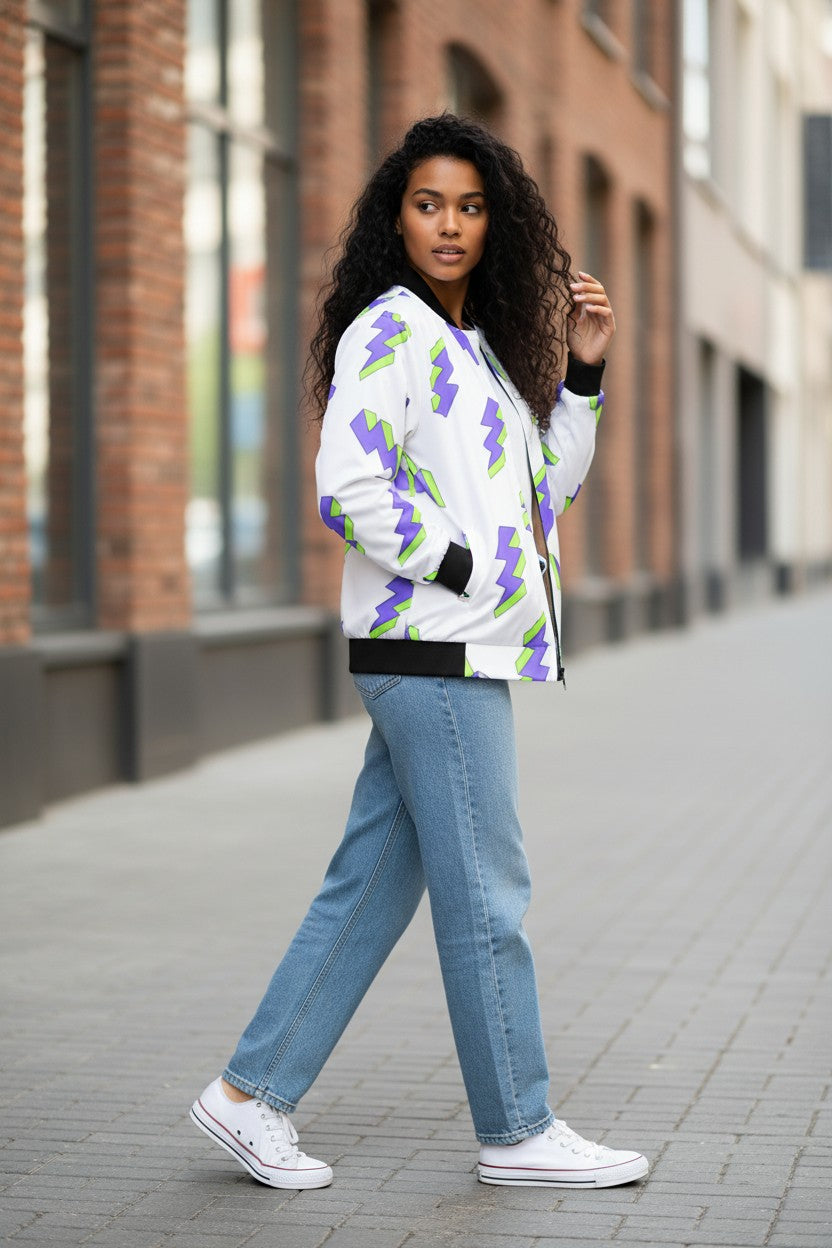 Funky Thunder Bomber Jacket – Premium Streetwear | Kairo