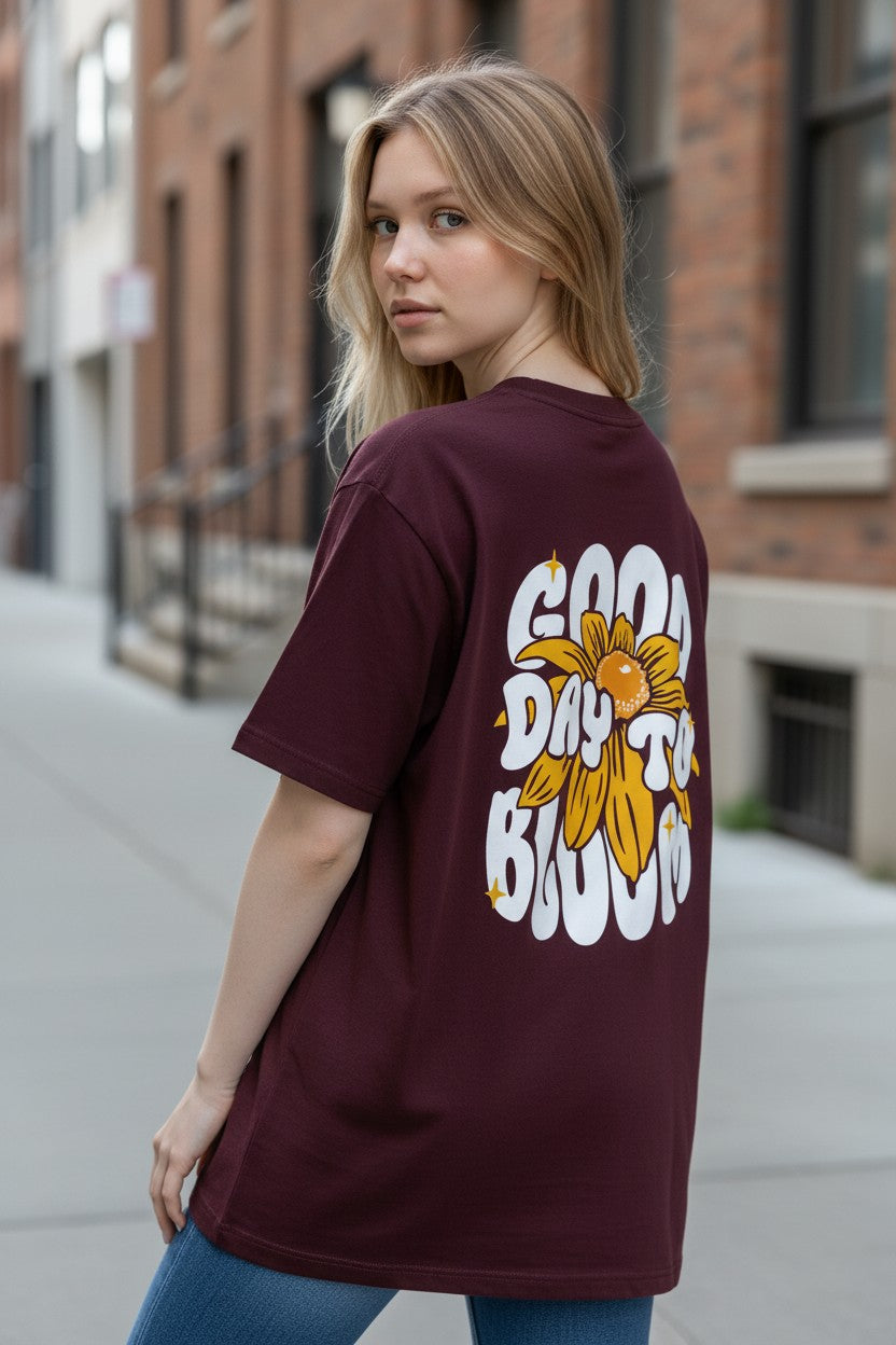 Good Day to Bloom Oversized Tee – Kairo Streetwear