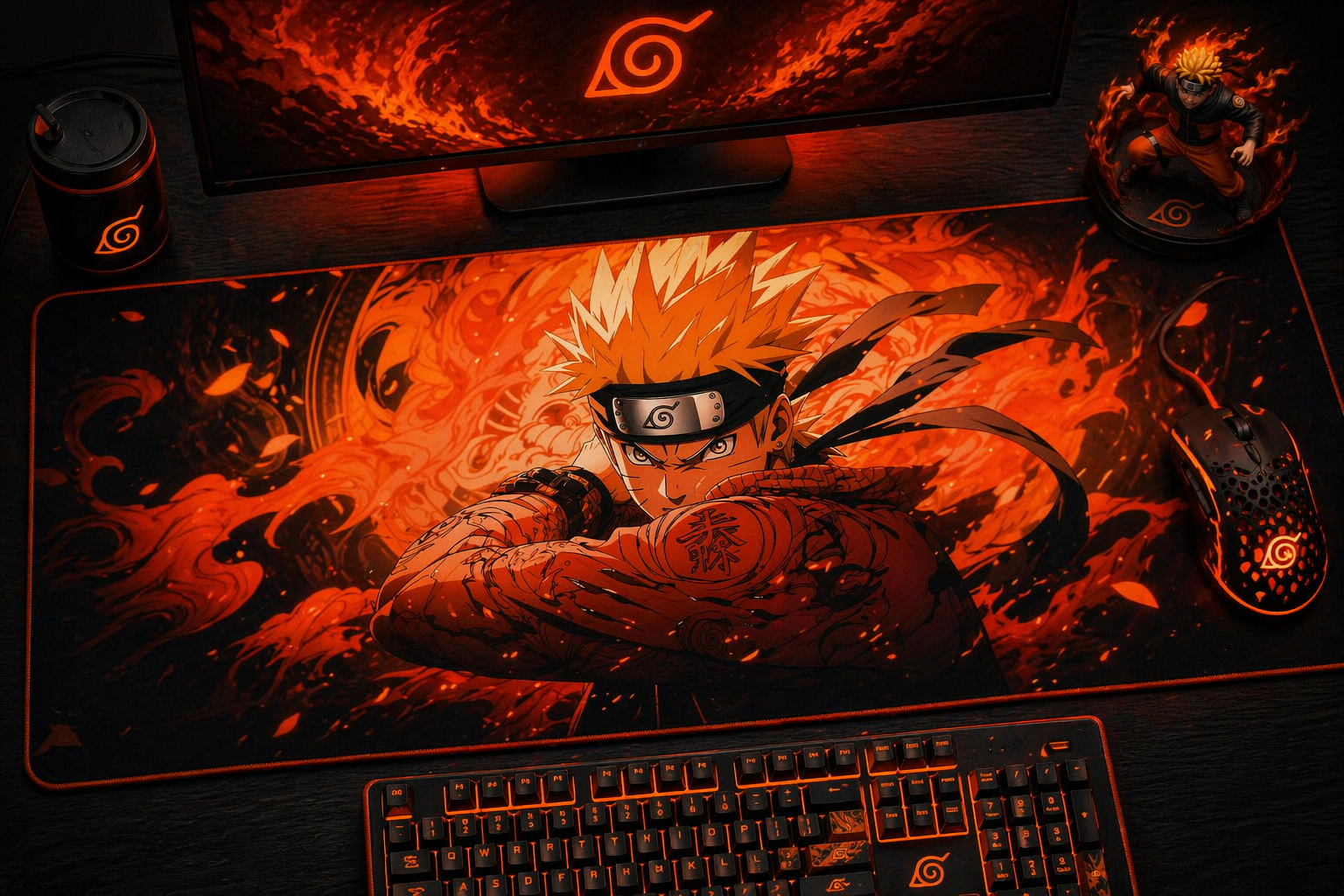 Naruto Flame Desk Mat