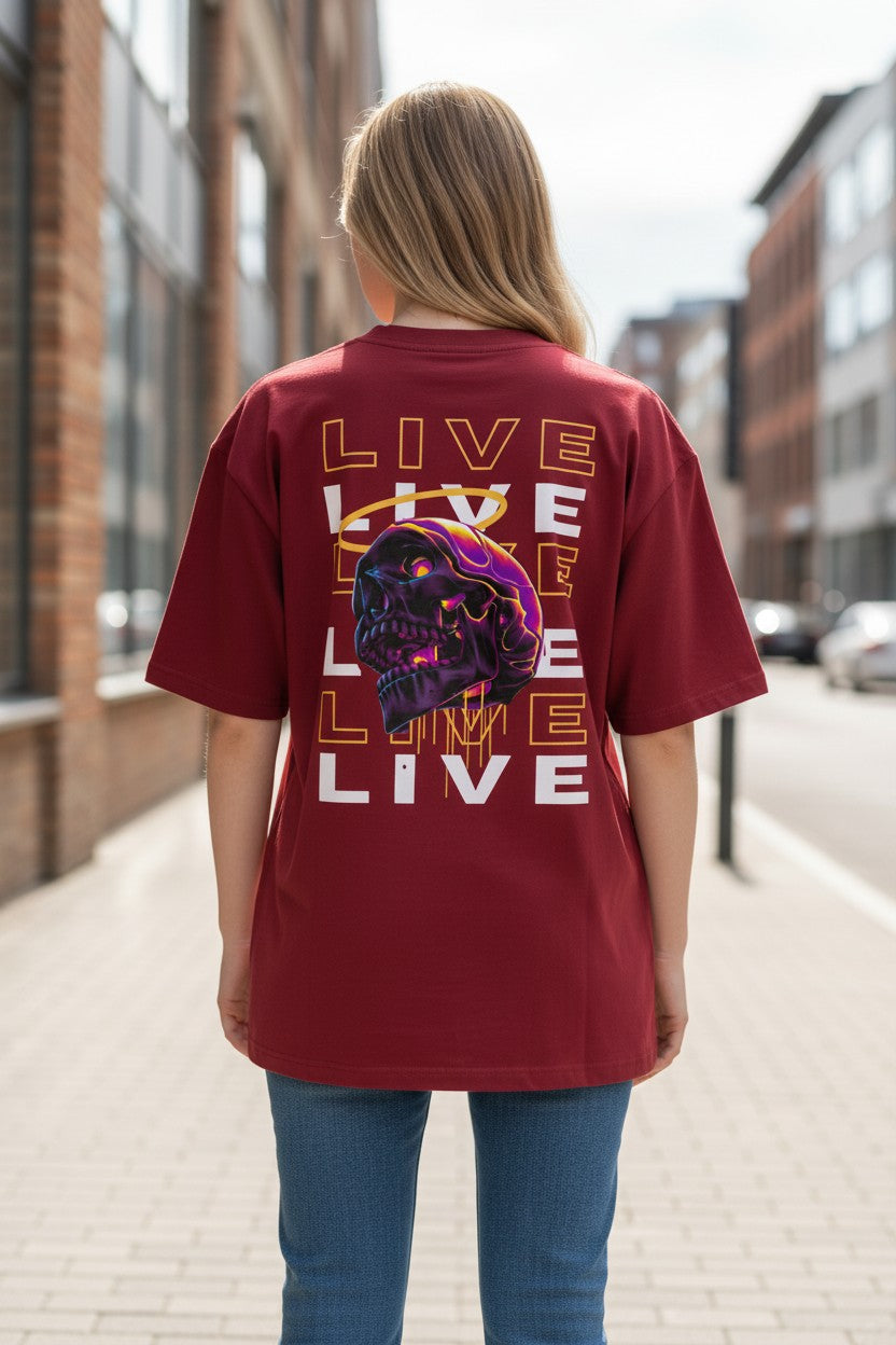 Live Skull Oversized Tee – Kairo Streetwear