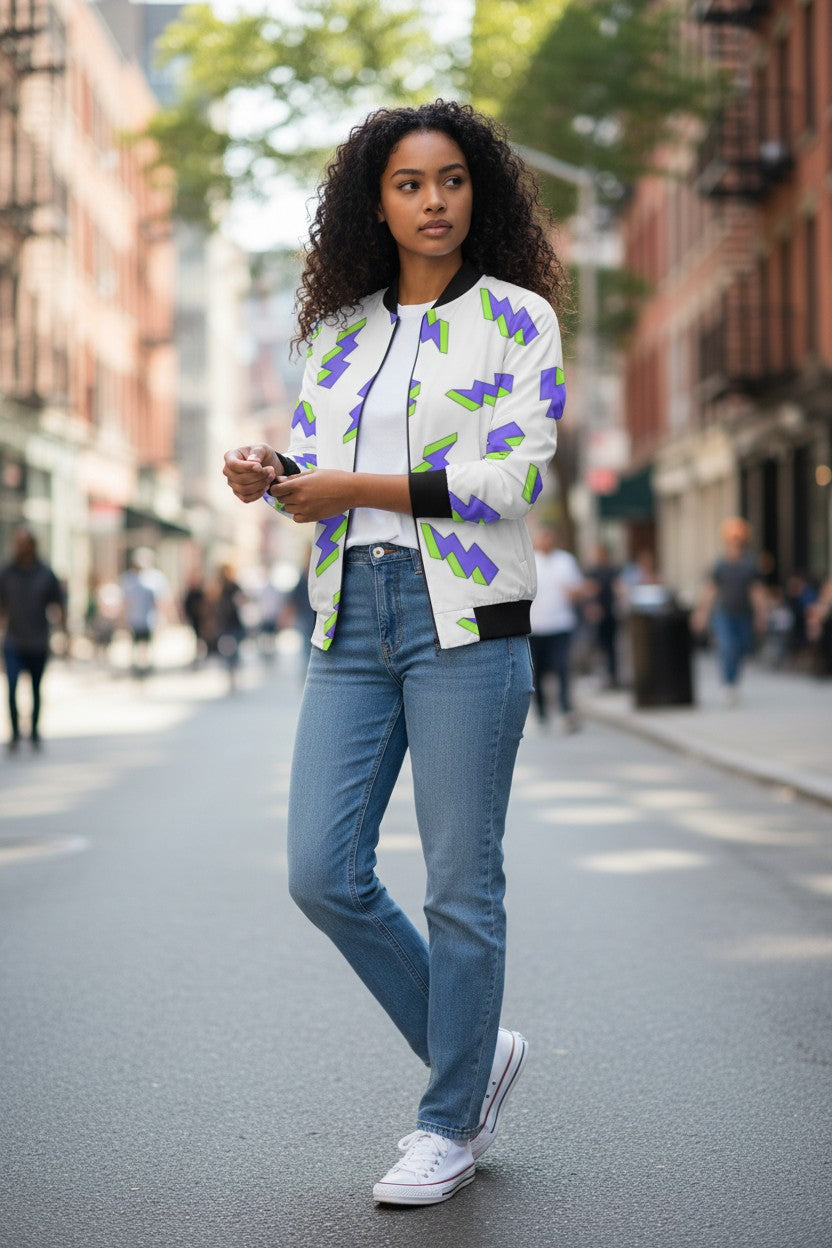 Funky Thunder Bomber Jacket – Premium Streetwear | Kairo