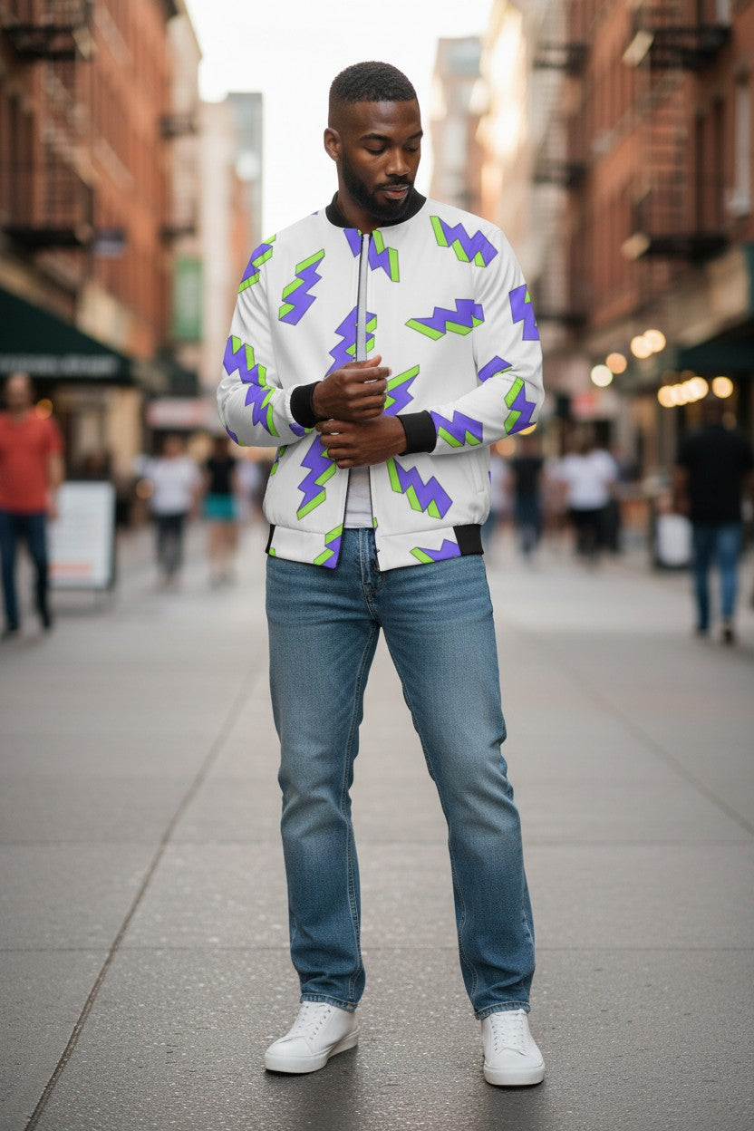 Funky Thunder Bomber Jacket – Premium Streetwear | Kairo